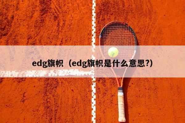 edg旗帜（edg旗帜是什么意思?）插图