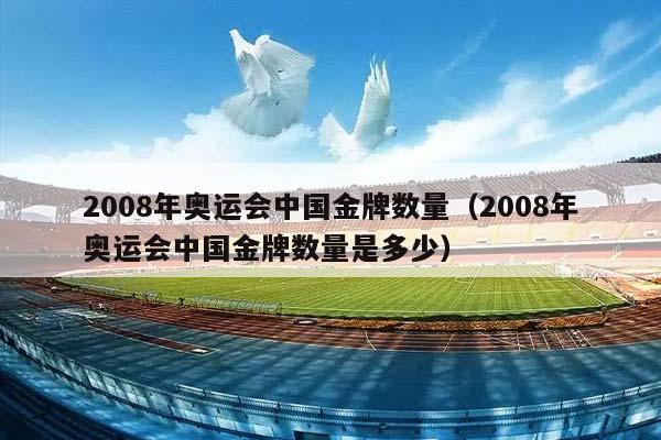 2008年奥运会中国金牌数量（2008年奥运会中国金牌数量是多少）插图