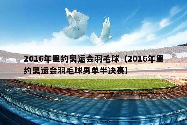 2016年里约奥运会羽毛球（2016年里约奥运会羽毛球男单半决赛）插图