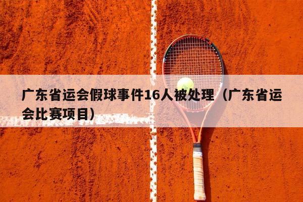 广东省运会假球事件16人被处理（广东省运会比赛项目）插图
