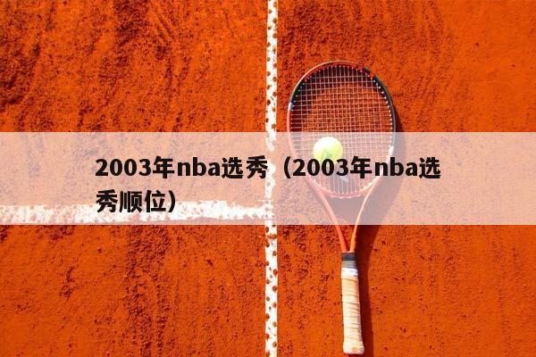 2003年NBA选秀（2003年NBA选秀顺位）插图